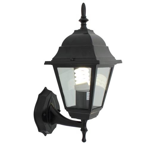 Eurolux Outdoor Lantern - 4-Panel Up-Facing, Black (O14B)