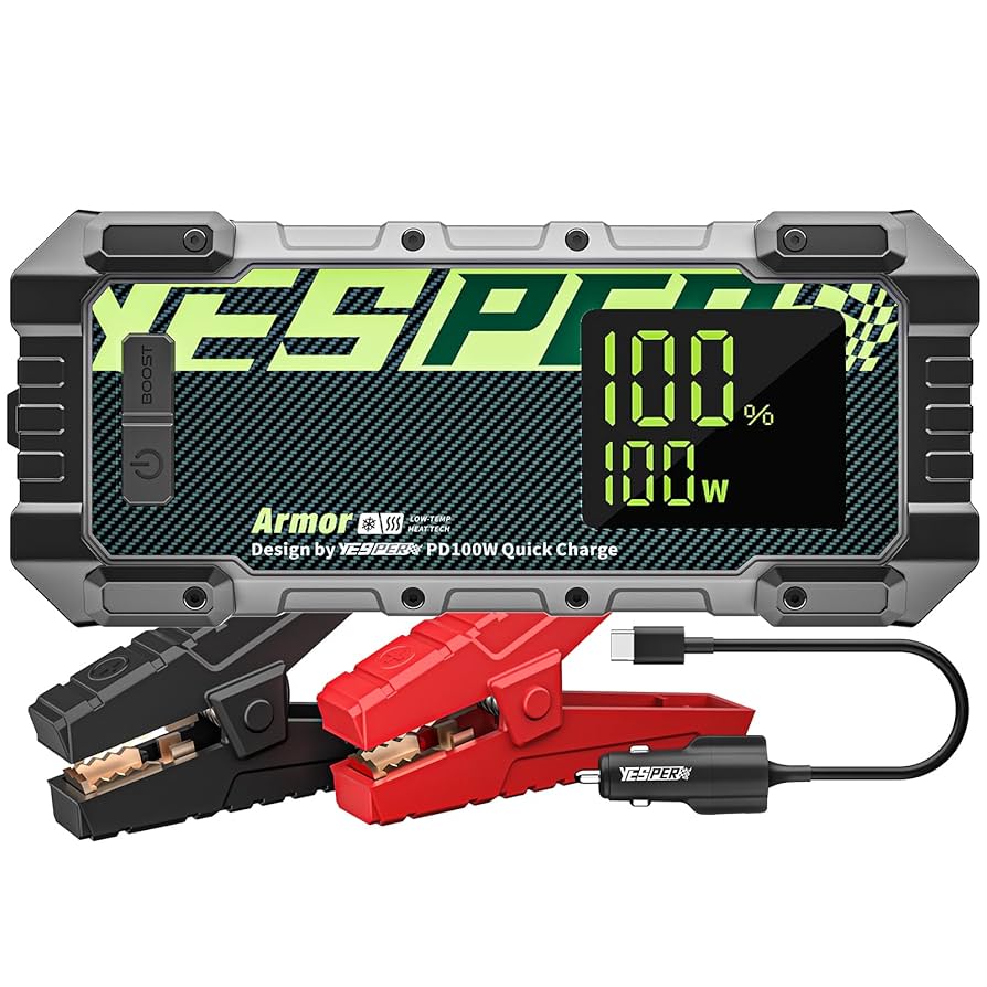 YESPER Jump Starter 12V 20000MAH 3000A ARMOR – Rugged Portable Power (238X105X53MM)